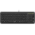 GENIUS Slimstar Q200 Drátová USB černá retro design CZ+SK layout