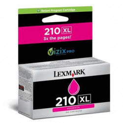 Lexmark originální ink 14L0176E, #210XL, magenta, return, 1600str., high capacity, Lexmark