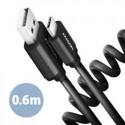 Axagon BUCM-AM10TB twister USB-C USB-A kabel 0,6m