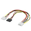 PremiumCord Napájecí kabel Y 5.25" - S-ATA + 5,25"