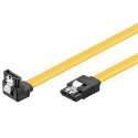 PremiumCord 1.0m SATA 3.0 datový kabel 1.5GBs 3GBs 6GBs, kov.západka, 90°