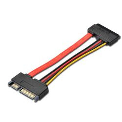 PremiumCord Prodlužka k HDD SATA 22pin, data + napájení, M F, 15cm