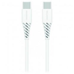 Swissten Datový Kabel TPE USB-C USB-C Power delivery 5A (100W) 1,5 M bílý