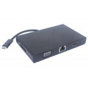 PremiumCord Převodník USB3.1 na RJ45, HDMI, VGA, 2xUSB3.0, SD,audio,PD