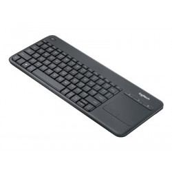 Logitech Wireless Touch Keyboard K400 Plus - Klávesnice - bezdrátový - 2.4 GHz - francouzská - černá