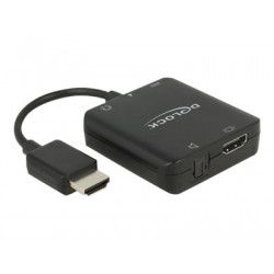 Delock HDMI Audio Extractor 4K 60 Hz compact - Extraktor zvukového signálu HDMI - černá
