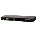 ATEN 16-port KVM PS 2+USB, OSD, rack 19", kombo konzole