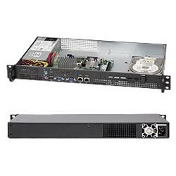 SUPERMICRO mini1U chassis Přední I O, 1x 3,5" fixed HDD (nebo s MCP-220-00044-0N 2x2,5"), 200W, pro Atom MB