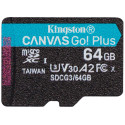 KINGSTON Canvas Go Plus 64GB microSDXC UHS-I V30 U3 CL10 bez adaptéru