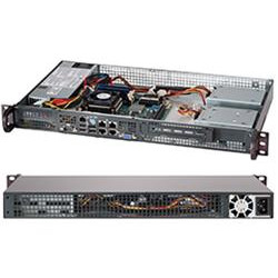 SUPERMICRO mini1U chassis, 1x 3,5" fixed HDD (nebo s MCP-220-00044-0N 2x2,5"), 200W (Gold) (Front panel)