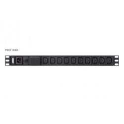 Aten PE0118S 1U Basic PDU s přepěťovou ochranou 10A Vstup C14 Výstup 18X C13