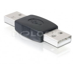 Delock USB Adapter, USB A černý samec samec (spojka)