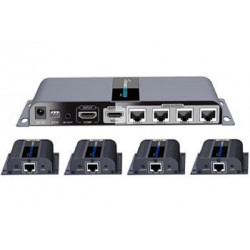 PremiumCord HDMI 1-4 splitter+extender po CAT6 6a 7, FULL HD, 3D