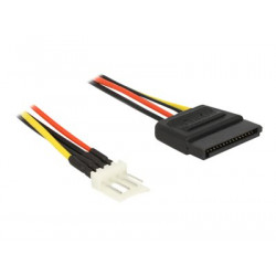 Delock - Elektrický kabel - 4 pinový mini-napájecí konektor (M) do SATA napájení (M) - 24 cm