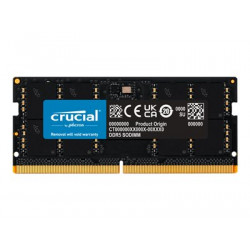 Crucial - DDR5 - modul - 32 GB - SO-DIMM 262 pinů - 4800 MHz PC5-38400 - CL40 - 1.1 V - bez vyrovnávací paměti - bez ECC