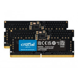 Crucial - DDR5 - sada - 16 GB: 2 x 8 GB - SO-DIMM 262 pinů - 4800 MHz PC5-38400 - CL40 - 1.1 V - bez vyrovnávací paměti - bez ECC