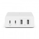 Belkin 108W 4-portová nástěnná nabíječka USB-C GaN (USB-C 96W + USB-A 12W), 2m USB-C kabel - bílá