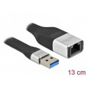 Delock FPC plochý stuhový kabel, USB Typ-A na Gigabit LAN 10 100 1000 Mbps, 13 cm