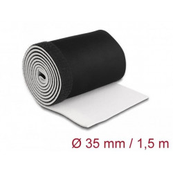Delock Neoprenová manžeta kabelu pružná na suchý zip, 1,5 m x 135 mm, černá bílá