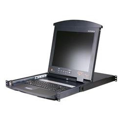 ATEN 16-port KVM PS 2, OSD, DualRail, 17" LCD, touchpad, klávesnice