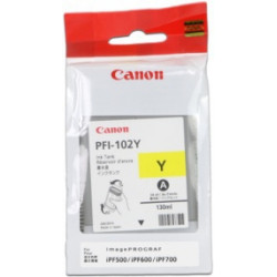 Inkoustová cartridge Canon IPF500, 600, 700, PFI102Y, yellow, 0898B001, 130ml, O