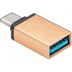 PremiumCord Adaptér USB 3.1 konektor C male - USB 3.0 A female, zlatý, OTG