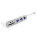 PremiumCord 5G SuperSpeed USB3.1 Typ-C hub 3x USB3.0 + čtečka SD karet