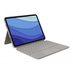Logitech Combo Touch - Klávesnice a pouzdro - s trackpad - podsvícení - Apple Smart connector - QWERTY - španělská - písek (sand) - pro Apple 11-inch iPad Pro (1. generace, 2. generace, třetí generace)
