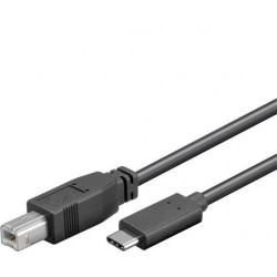 PremiumCord Kabel USB 3.1 konektor C male - USB 2.0 konektor B male, 22 cm