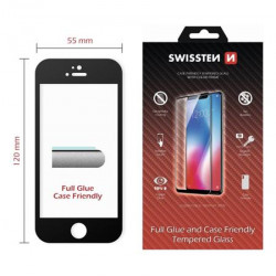 SWISSTEN OCHRANNÉ SKLO CASE FRIENDLY APPLE IPHONE 5 SE CERNÉ