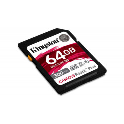 KINGSTON 64GB Canvas React Plus SDHC UHS-II 300R 260W U3 V90 for Full HD 4K 8K