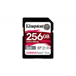 KINGSTON 256GB Canvas React Plus SDHC UHS-II 300R 260W U3 V90 for Full HD 4K 8K