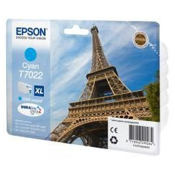 Epson originální ink C13T70224010, XL, cyan, 2000str., Epson WorkForce Pro WP4000, 4500 se