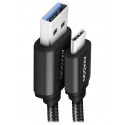 AXAGON datový a nabíjecí kabel USB-A na USB-C USB 3.2 Gen1 3A ALU oplet 1,5m černý