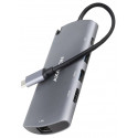AXAGON hub USB-C HMC-6M2 USB 3.2 Gen1 2x USB-A HDMI GLAN SATA M.2 100W PD 0,1m