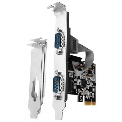 AXAGON PCIe řadič 2x sériový port (RS-232) PCEA-S2N 250 kbps LP bracket