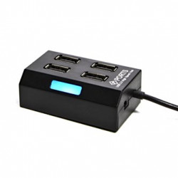 USB (2.0) hub 4-port, 308, černá, Neutral box