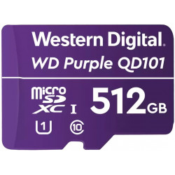 WD PURPLE 512GB MicroSDXC QD101 WDD512G1P0C CL10 U1 