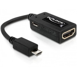 Delock adaptér MHL samec  High Speed HDMI samice + micro USB B samice