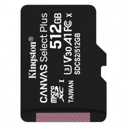 512GB microSDXC Kingston Canvas Select Plus A1 CL10 100MB s bez adapteru