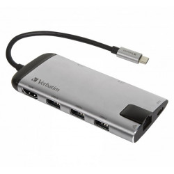 VERBATIM USB hub MULTIPORT USB-C 3x USB 3.0 HDMI SDHC MICROSDHC RJ45