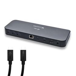 i-tec dokovací stanice USB-C Dual HDMI 4K, Thunderbolt3, PD 65W + 2x TB3 kabel (150cm,70cm)