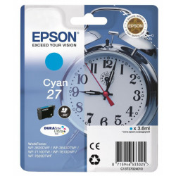 Inkoustová cartridge Epson WF-3620, 3640, 7110, 7610, C13T27024010, 27, cyan, 3,6 ml