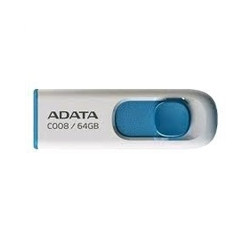 ADATA Flash Disk 64GB C008, USB 2.0 Classic, bílá