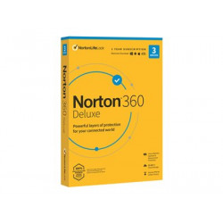 Norton 360 Deluxe - Pro Tech Data - licence na předplatné (1 rok) - 3 zařízení, cloudové úložiště 25 GB - stažení - ESD - Win, Mac, Android, iOS - Česká republika, Střední Evropa