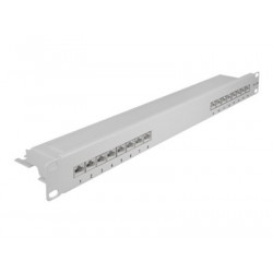 193 Patch Panel 16 port Cat.6A 1U grey, 193 Patch Panel 16 port Cat.6A 1U grey