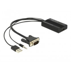 HDMI to VGA Adapter with Audio 25 cm, HDMI to VGA Adapter with Audio 25 cm