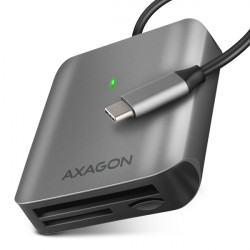 AXAGON CRE-S3C, USB-C 3.2 Gen 1 - SUPERSPEED čtečka karet 3-slot & lun SD microSD CF, podpora UHS-II