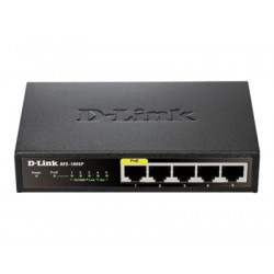 D-Link DES 1005P - Přepínač - neřízený - 4 x 10 100 + 1 x 10 100 (PoE) - desktop - PoE