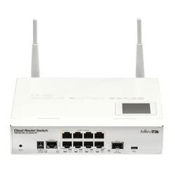 MikroTik Switch Cloud Router + L5, 128MB, 8xGLAN, 1xSFP, 802.11b g n, OS L5, LCDpan, case, PSU; desktop